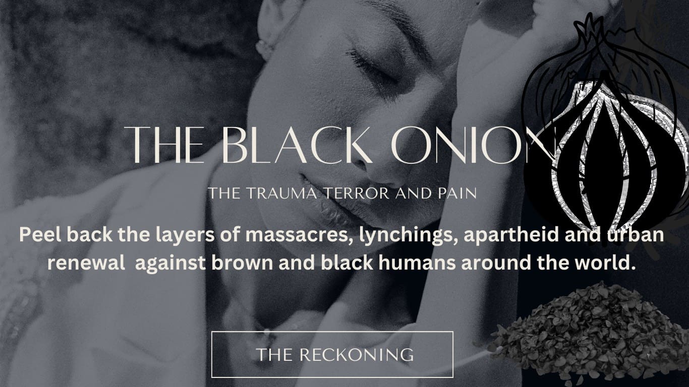 A black and white image of the text " the black onion ".